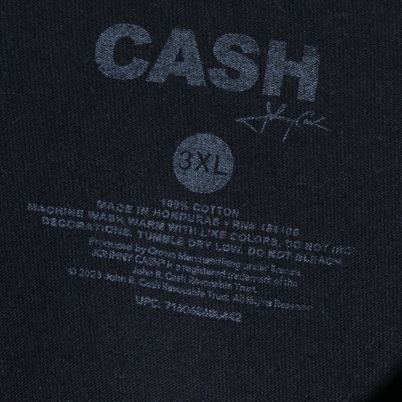 Johnny Cash Shirt Mens 3XL Black Man In Black Tee - Picture 2 of 4